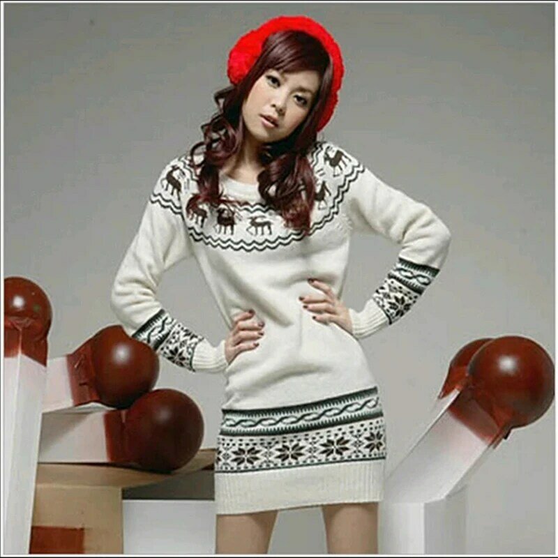 new winter autumn fashion casual stretch young female girls thick warm sweater