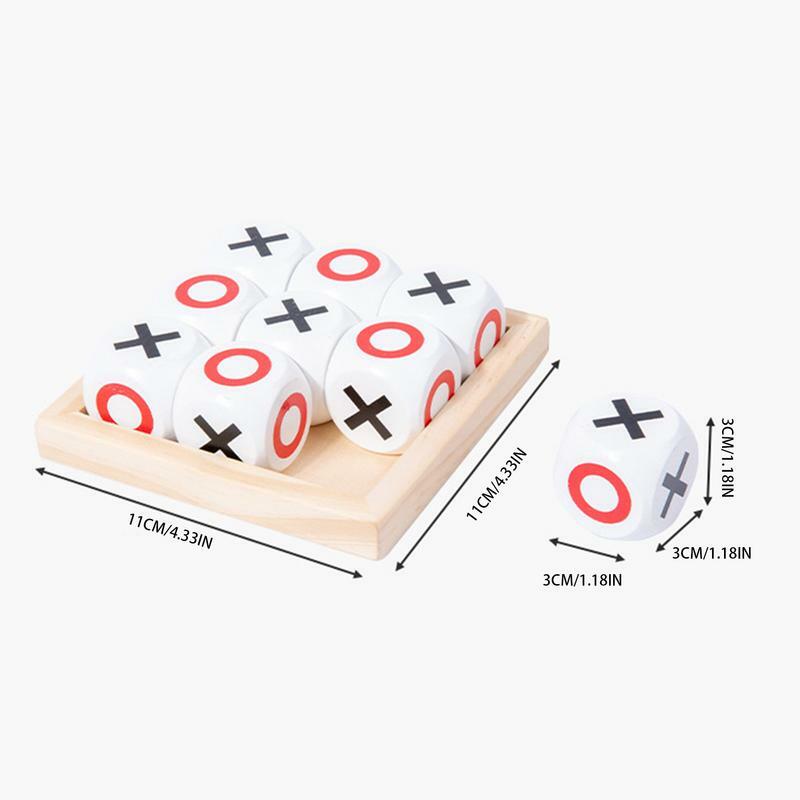 Wooden Chess Game for Kids Mini Board Game XO Chess Board Game Family Children Puzzle Game Educational Toys for Kids