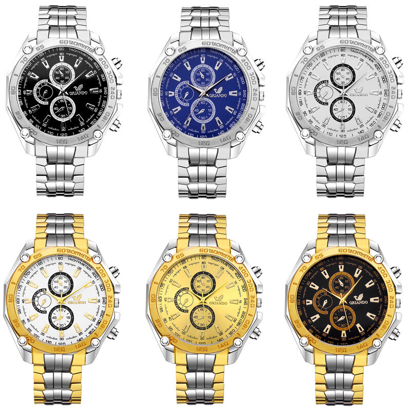 2022 ouro tira de metal quartzo relógios homens negócios relógios de pulso luxo vestido aço corrente masculino relógio relojes