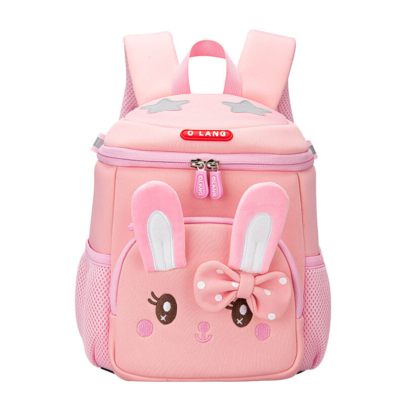Милые школьные ранцы с мультяшным кроликом для девочек, Детский водонепроницаемый рюкзак 2023, Ультра-яркий детский сад, начальная кавайная дорожная сумка для книг