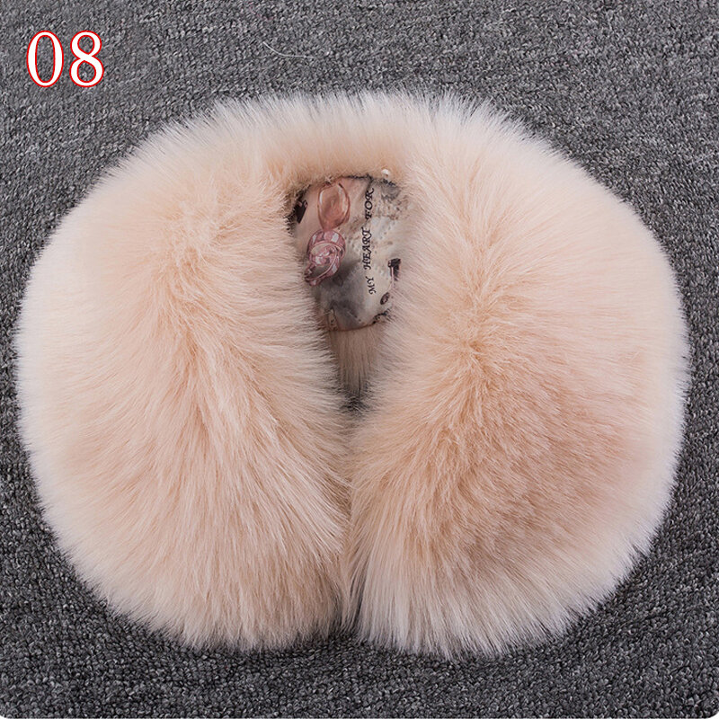 32 Color Fluffy Faux Fur Scarf With 5 Elastic Loops Soft Warm Woman Man Bib Shawl Winter Jacket Coat Collar Decorating Accessory