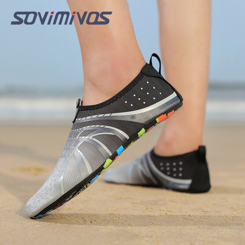 Water Shoes for Men Barefoot Beach Shoes Breathable Sport Shoes Quick Dry River Whtie Sea Aqua Sneakers Soft Beach Sneakers