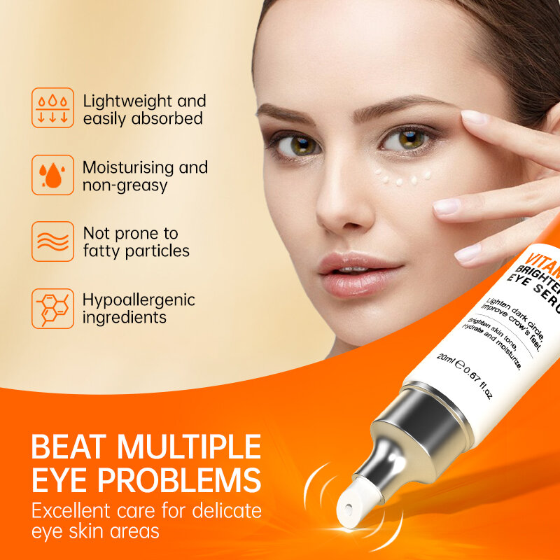 JoyPretty-Anti círculo escuro Eye Cream, VC Clareamento, Clareamento, Rugas Remoção Soro, Olhos Firming, Cuidados com a pele, Beleza