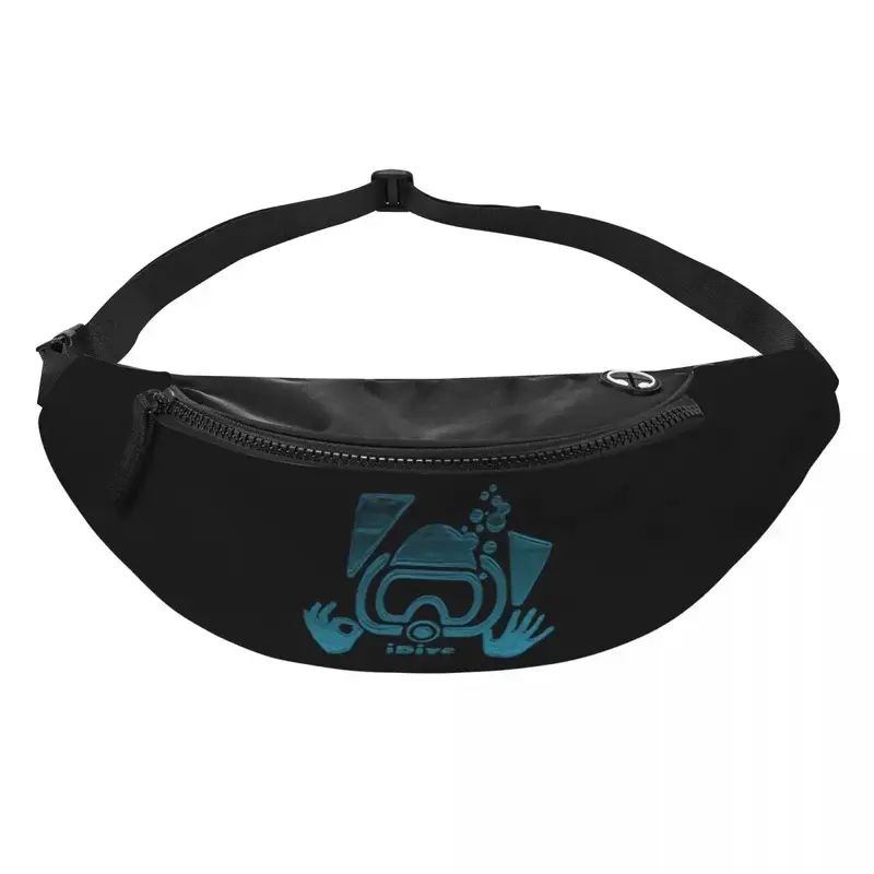 Fanny Pack for Scuba Dive and Diving Lover, Crossbody Waist Bag, Phone Money Pouch, Ciclismo, Camping, Ciclismo, Homens, Mulheres, Moda