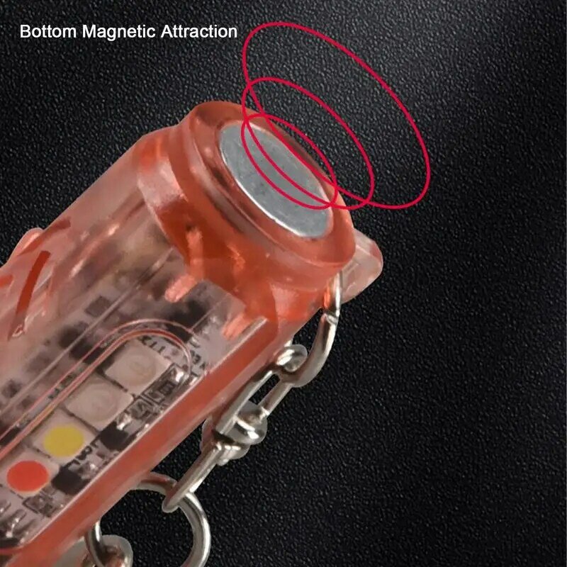 Miniaturowy latarka z brelokiem LED jasny wodoodporny brelok latarka przenośny brelok do kluczy światło do wewnątrz i na zewnątrz
