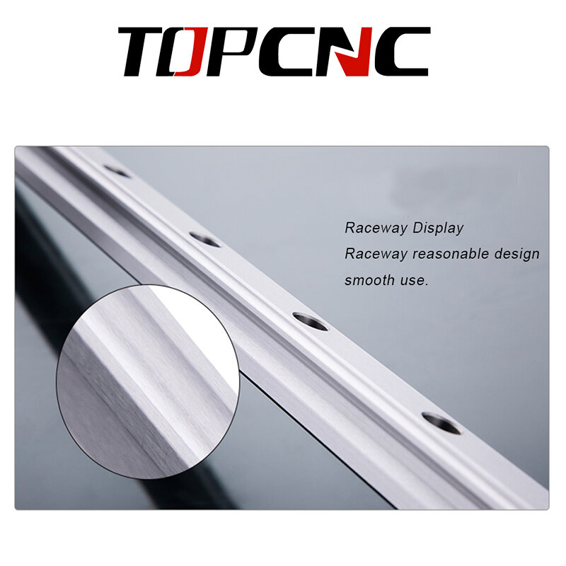 TOPCNC HIWIN-Rail de guidage linéaire standard HGH, 15, 20, 25, 30, 35, 45, 0.1m, pour routeur CNC