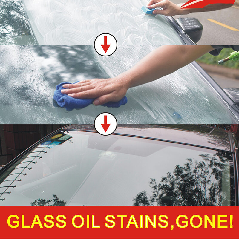 Car Glass Polishing Glass Oil Film Removing Paste Clean Polish Paste for Bathroom Window Glass Windshield Windscreen Car Wash