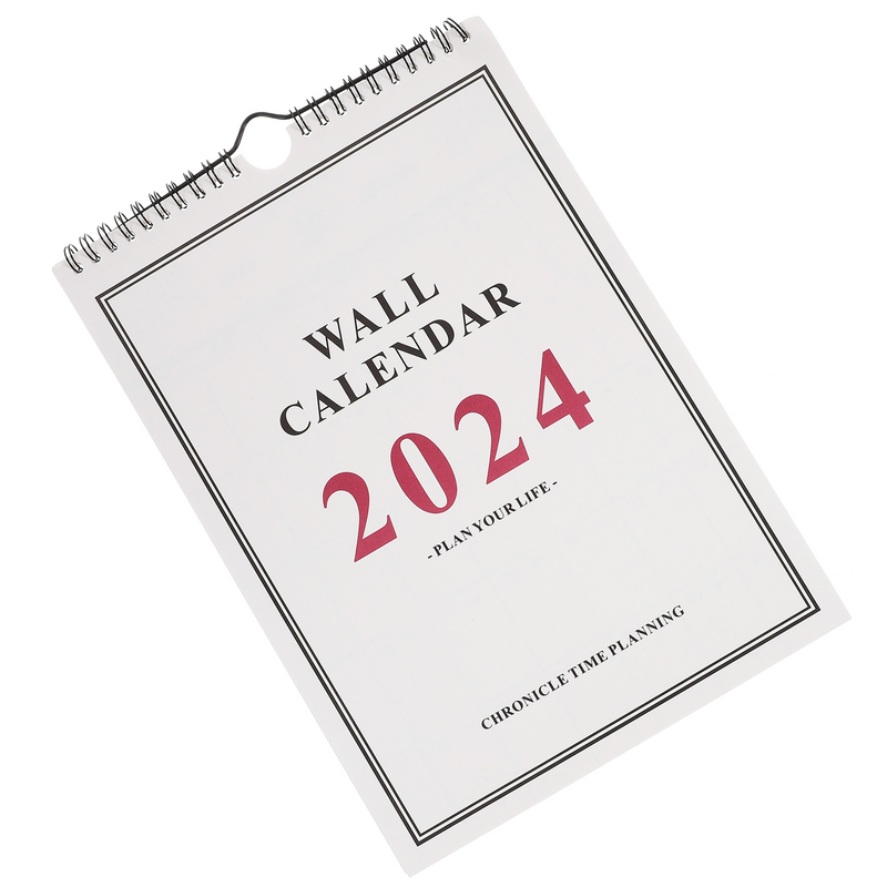 Montado na parede calendário mensal, calendários de quarto, papel pendurado ano rasgo, mesa de trabalho, 2023-2024