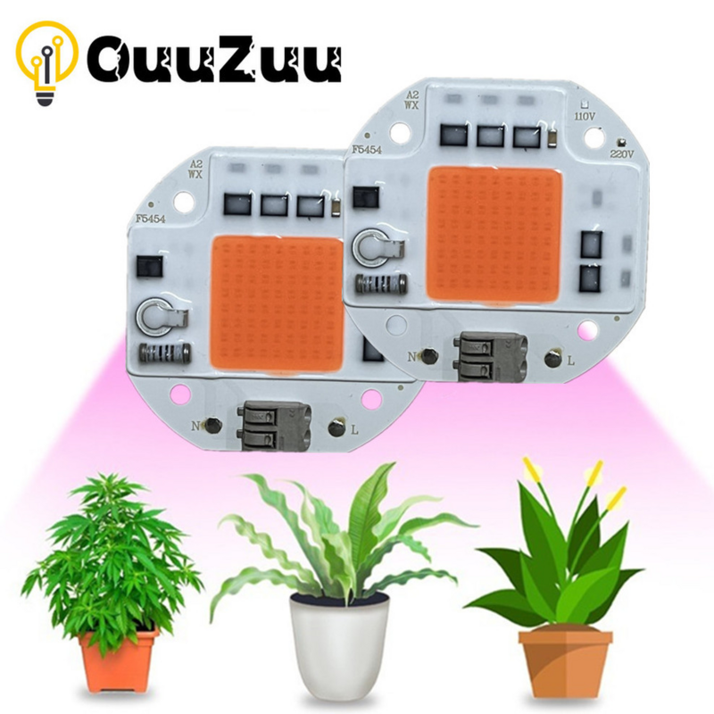220V 110V 100W 70W 50W COB oświetlenie LED do uprawy spawanie bezpłatne Chip LED dla roślin rosnących rosną lekki namiot pełnozakresowe LED Phytolamp