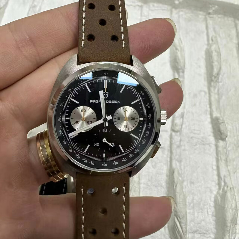 Projekt PAGANI 2024 nowy zegarek 1782 z chronografem z tyłu żółwia do męskiego mody kwarcowy zegarek świecący relogios masculino