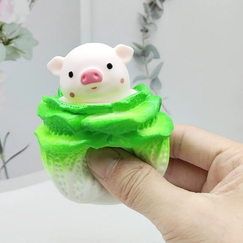 Stress Relief Squeeze Toy Cabbage Decompressing Pinch Toy Animal Autisms Gift