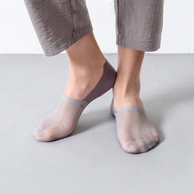 5 Pairs Hoge Kwaliteit Bijpassende Casual Sokken Mannen Onzichtbare Laag Uitgesneden Sok Lot Ademend Siliconen Antislip Comfortabele Katoenen bodem