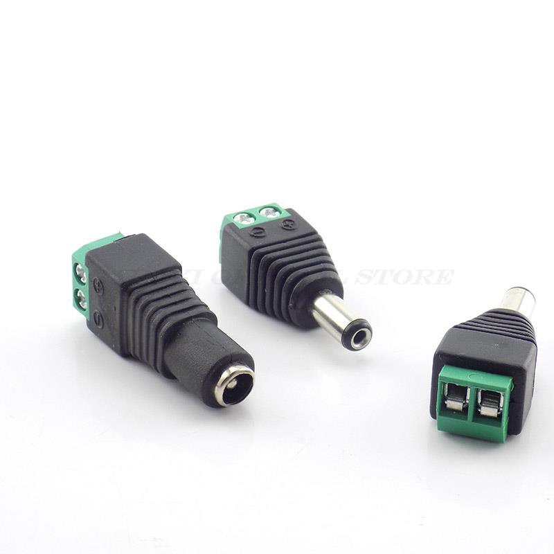 12V DC Power Male Female Jack Adapter Plug Video Balun Converter BNC Connector for Led Strip Light Camera Power Connector