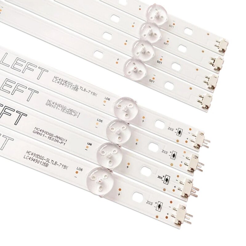 8 sztuk taśmy LED dla LG 49UH603v-ze 49UH610A 49UH6100 49LF5100 49UH6030 49UF640V 49UF6407 49UH6507 49LF510V 49UJ635T 49UF640T