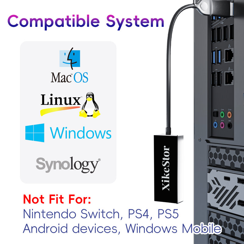 Xikestand-外部ネットワークカード,イーサネットコンバーター,USB 3.0およびtype-cから2.5g rj45,デュアルインターフェイス,2500m