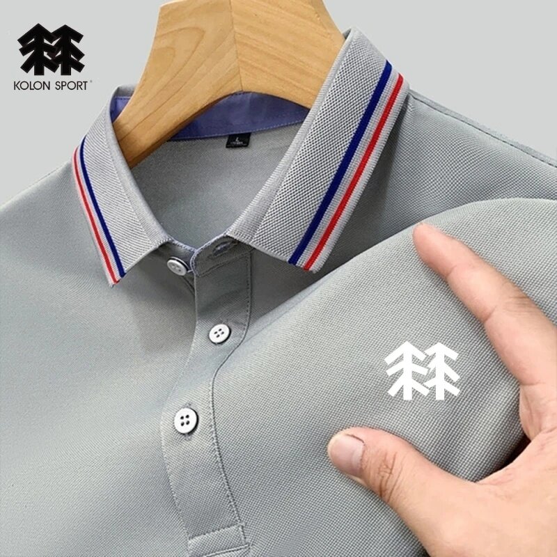 Polo de marque brodé pour hommes, t-shirt à manches courtes, haut décontracté, confortable, respirant, haute qualité, mode, été, nouveau, 2024