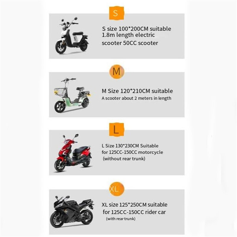 Motorcycle Outdoor Indoor Protective Cover Waterproof Bike Scooter Outdoor Rain Dust UV Proof Sun Protection Case For Motorbike