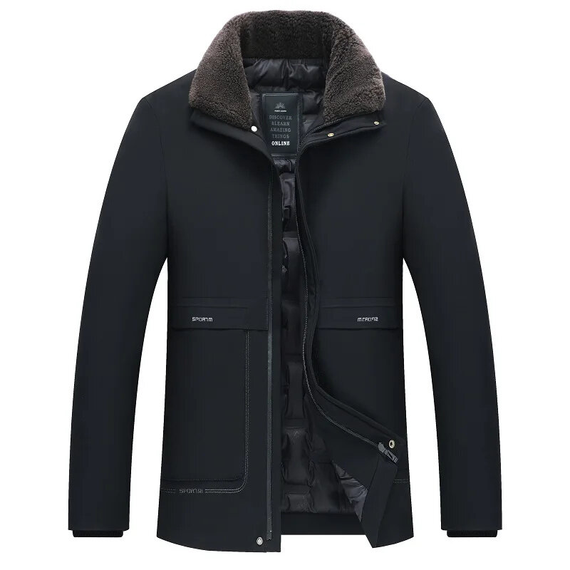 LUKER CMSS 두꺼운 남성 야외 파카 코트, 따뜻한 카고 재킷, 남성 바람막이 아웃웨어 파카, 캐주얼 밀리터리 육군 오버코트, 겨울