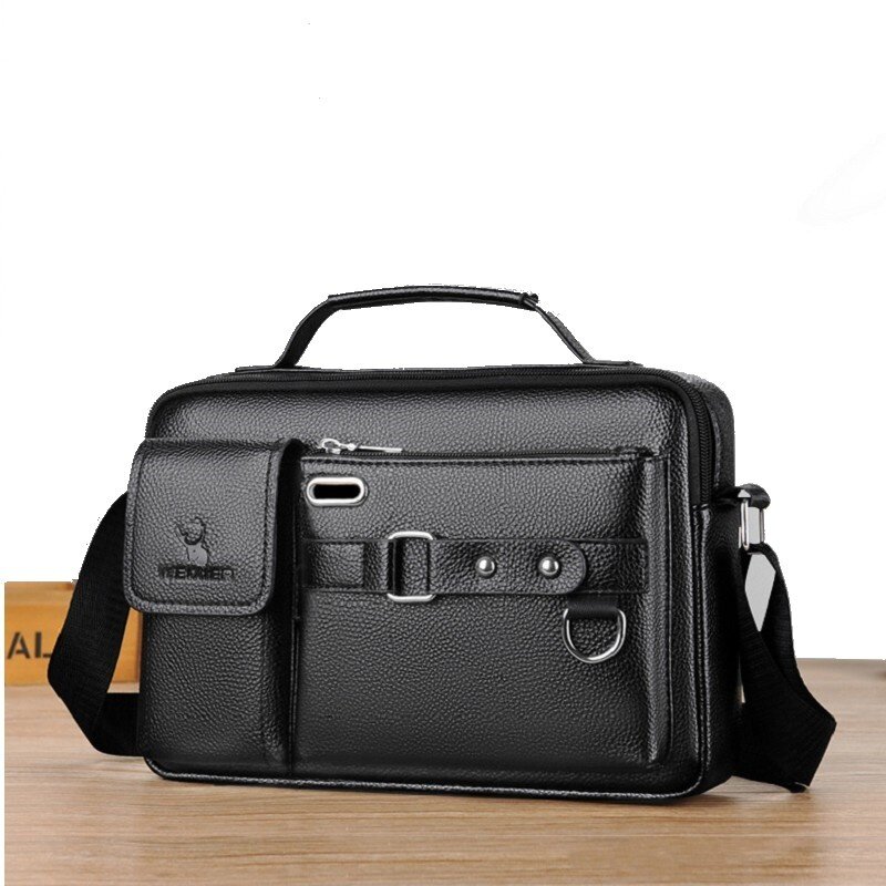 Aktentasche Tasche für Männer befestigen Valise Freizeit große Kapazität Qualität Pu Handtasche Schulter s Business Messenger Herren