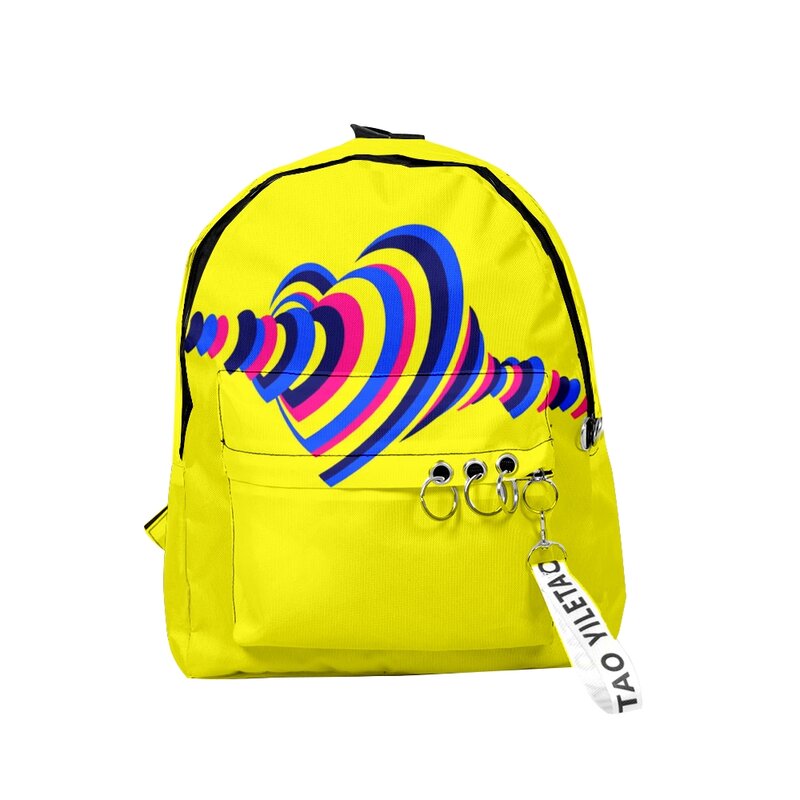 Eurovision Merch 2023 Eurovision Song Contest Heartbeat Backpack Schoolbag Travel Bag Harajuku Daypacks Rucksack Unisex Bags