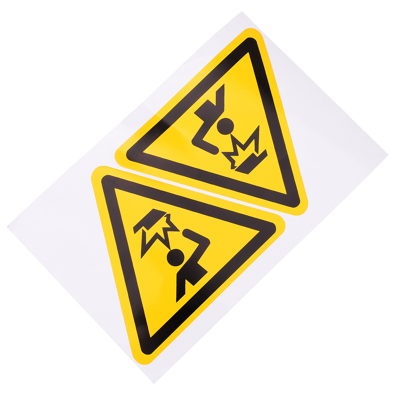 Bump Warning Sign Wall Sticker, Assista seus sinais de segurança auto-adesivos, Etiqueta Adesivos, 2 pcs