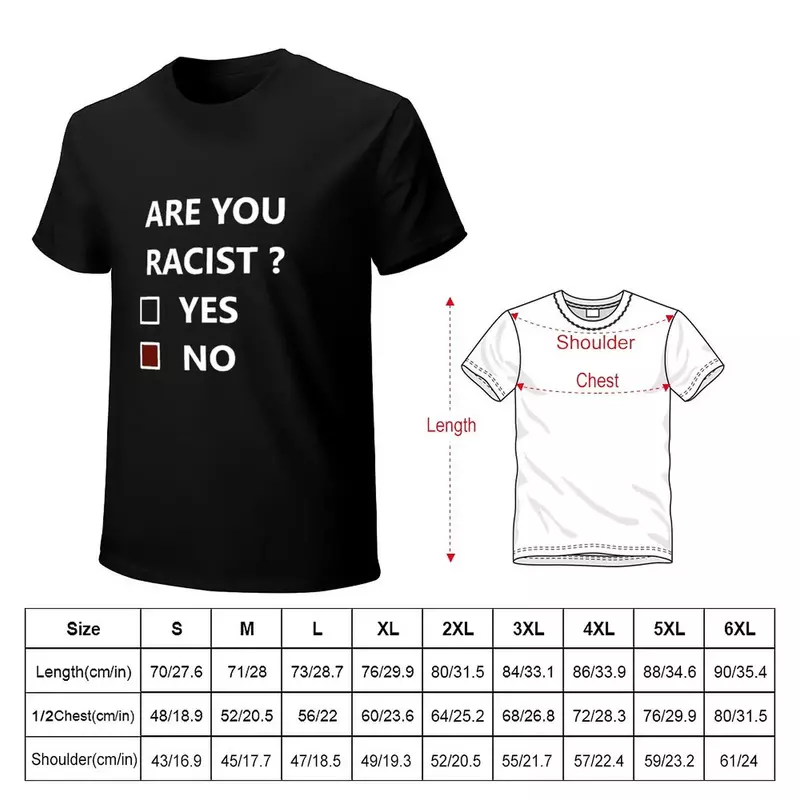 Czy jesteś rasistowską bluzką dresową t-shirt bluzka w rozmiarze plus size męską odzieżą