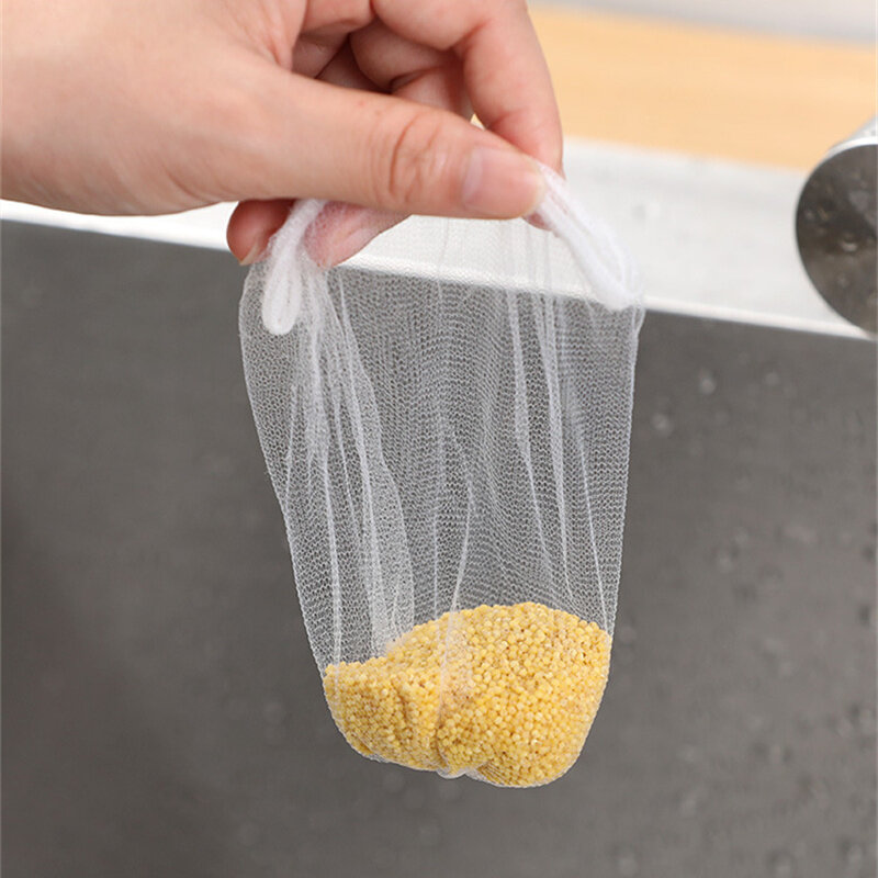 Il sacchetto della spazzatura della cucina della maglia del filtro del lavandino da 1 ~ 10 pezzi impedisce al lavandino di intasare il sacchetto della spazzatura del filtro del bagno della cucina
