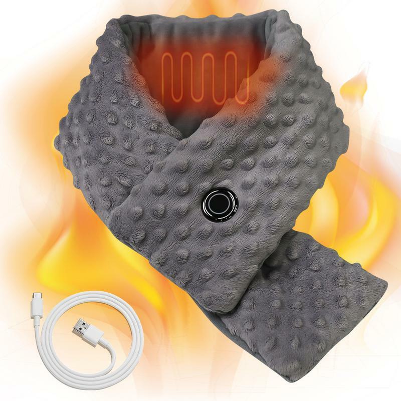 Heated Scarf Electric Heated Neck Wrap Neck Heating Pad USB Rechargeable Neck Warmer Thermal Shawl Neck Brace winter supplies