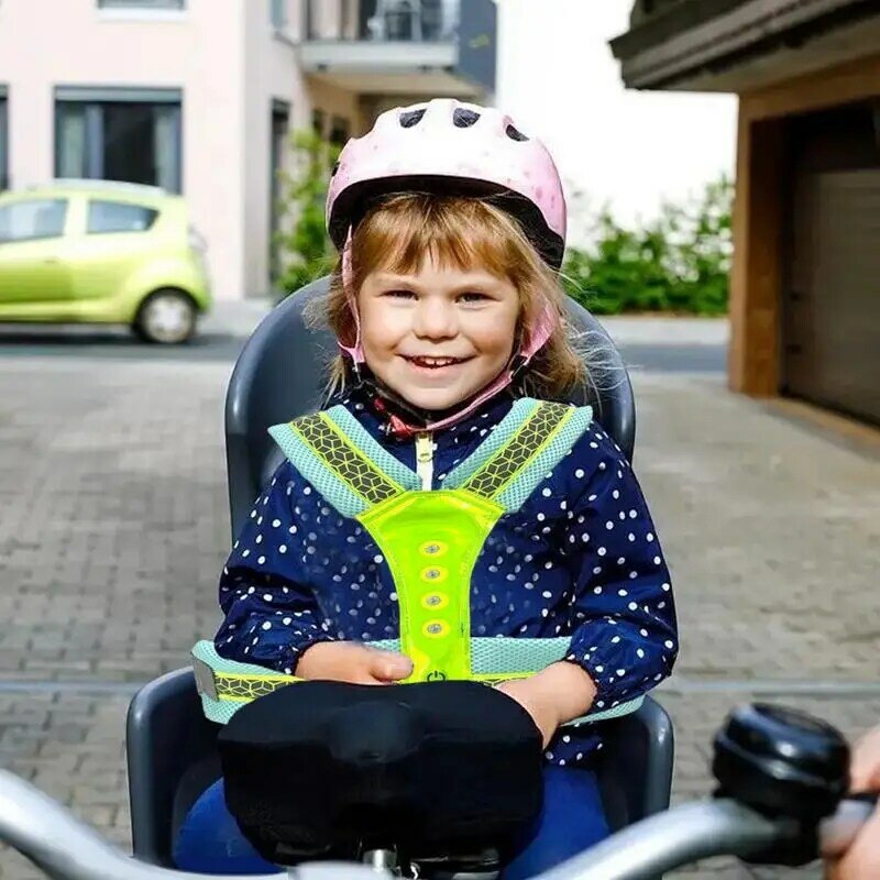 어린이용 오토바이 하네스 안전 벨트 스트랩, 어린이 반사 스트립, 어린이 자전거 안전 벨트, 승객이