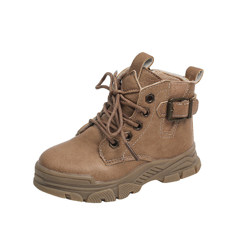 Autumn 2023 New Kid Children's Martin Boots 1-6 Years Old Boys' Leather Boots Girls' Toddler Shoes