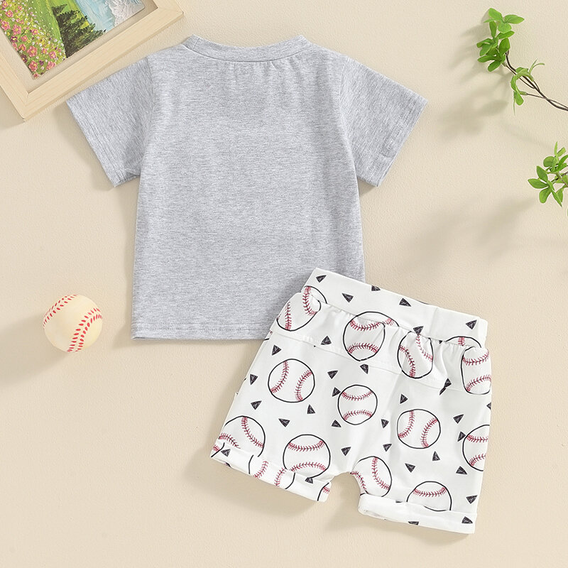 Toddler Baby Boy Summer Outfit Take Me Out to The Ball Game T Shirt Tops Baseball Print Shorts Cute Clothes Set