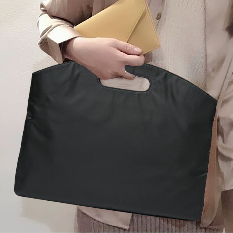 Briefcases กระเป๋าเอกสาร Office แบบพกพากระเป๋าถือหมีการ์ตูนพิมพ์แล็ปท็อปกรณีป้องกันธุรกิจจัดการประชุมเอกสาร Tote