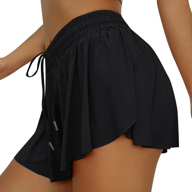 Pantalones cortos de LICRA para mujer, ropa de entrenamiento, cómoda, falda de sudor, Yoga, compresión