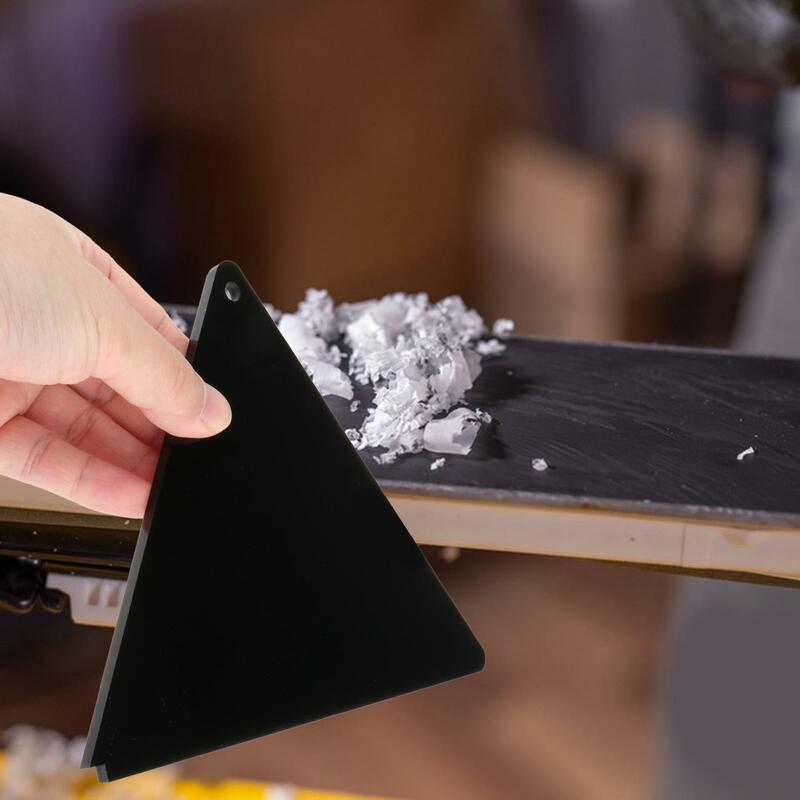 Snowboard Wax Scraper 5mm Thick Acrylic Wax Removal Board for Wide Ski Single and Double Board Waxing Snowboarding Maintenance