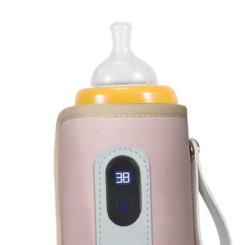 เครื่องอุ่นนมสำหรับขวดส่วนใหญ่ USB ปรับอุณหภูมิแบบพกพาเก็บรักษาความร้อนน้ำนมสำหรับการพยาบาลแคมป์ปิ้งเดินทางซื้อของ