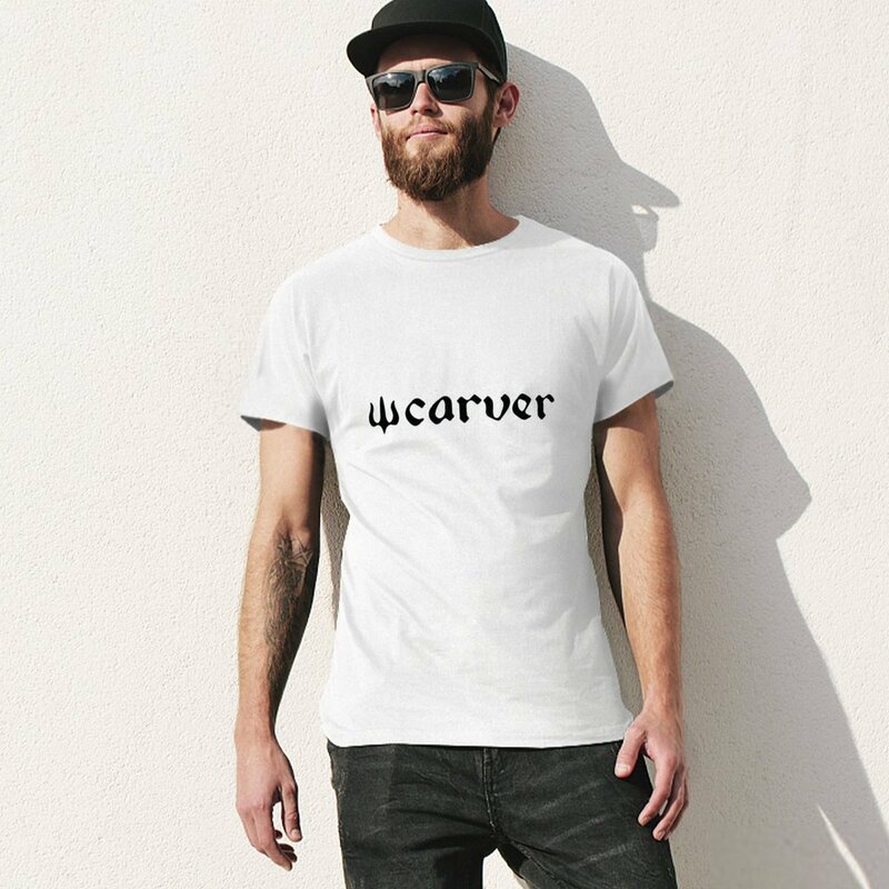 T-shirt gráfica do Carver skateboards masculino, roupa vintage, gráfico