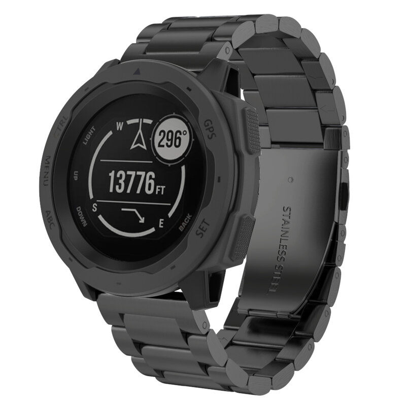 ANBEST – bracelet de montre en acier inoxydable pour Garmin Instinct, accessoire de rechange pour montre intelligente Instinct
