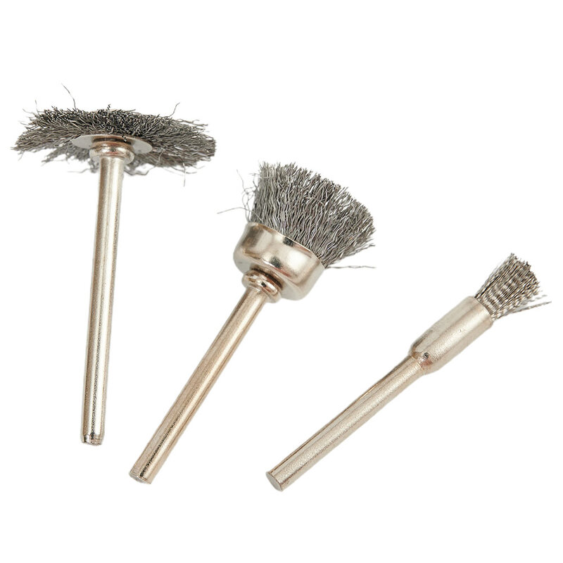 9PcsSet Stainless Steel Wire Brush Wire Wheel Rotary Tool Rust Removal Polishing Polishing, Cleaning, And Rust Removal Brush