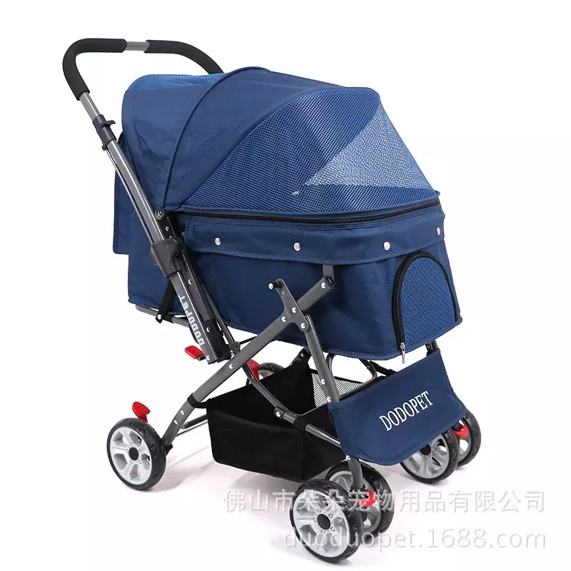 Dog Stroller Fashion Pet Cat Cart Outgoing Quick Installation Foldable Dog Cart High Quality Carts Small and Medium-sized Dogs