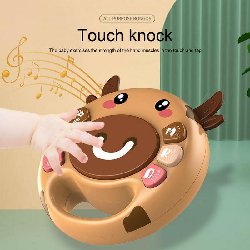 Juguete Musical para niños pequeños, sonajero de tambor colorido, mejora la capacidad de agarre, Educación Temprana