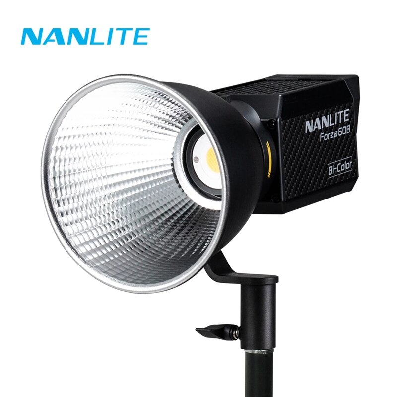 Nanlite-Forza 60B Spotlight Portátil para Fotografia, Fotografia ao Ar Livre, Luz de Preenchimento para Vídeo, 60W, 2700K-6500K