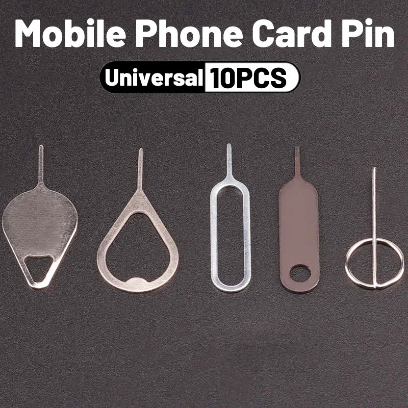 10Pcs Eject Sim Card Tray Open Pin Needle Key Tool Sim Card Tray Pin Eject Tool Universal Cell Phone Sim Cards Accessories