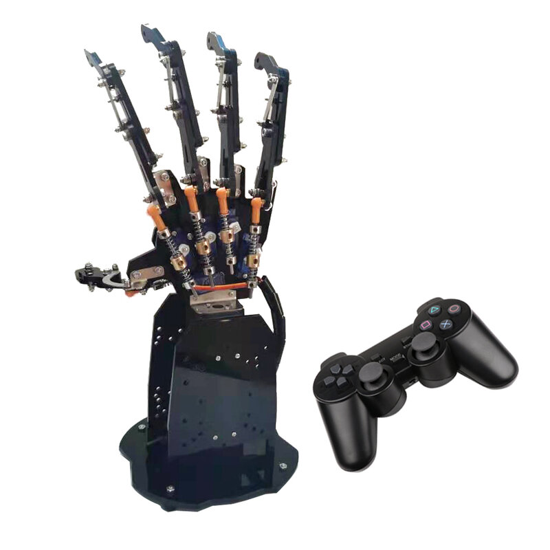 5 dof Robot ชุดหุ่นยนต์ห้านิ้วสำหรับการศึกษาหุ่นยนต์กลไกโลหะสำหรับการเขียนโปรแกรม DIY แขนซ้ายและขวา