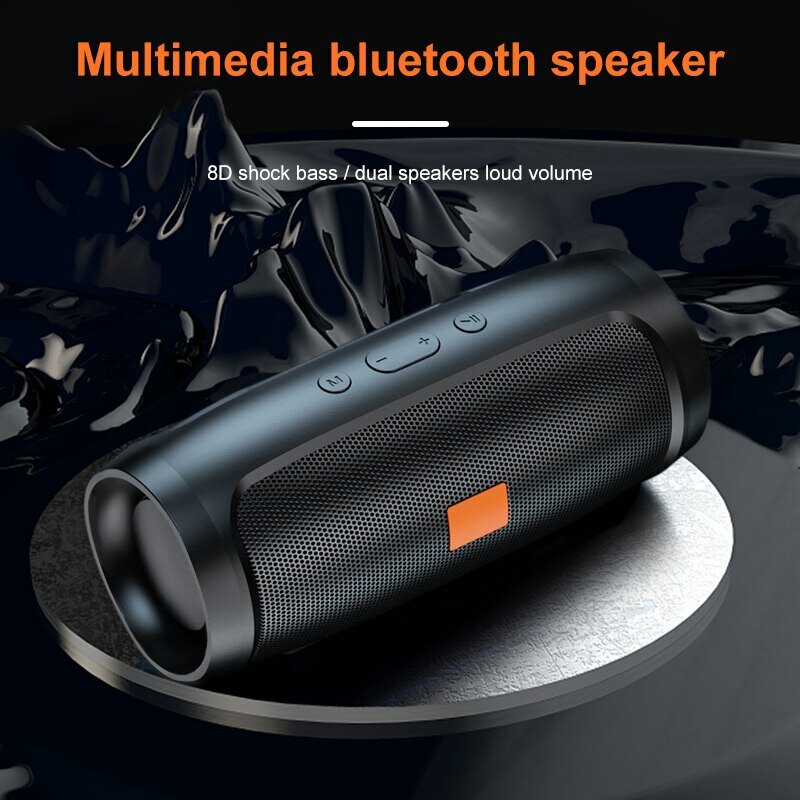 Haut-parleur Bluetooth sans fil pour touristes, caisson de basses portable, stéréo, lecture TF, diffusion vocale FM, extérieur, 50
