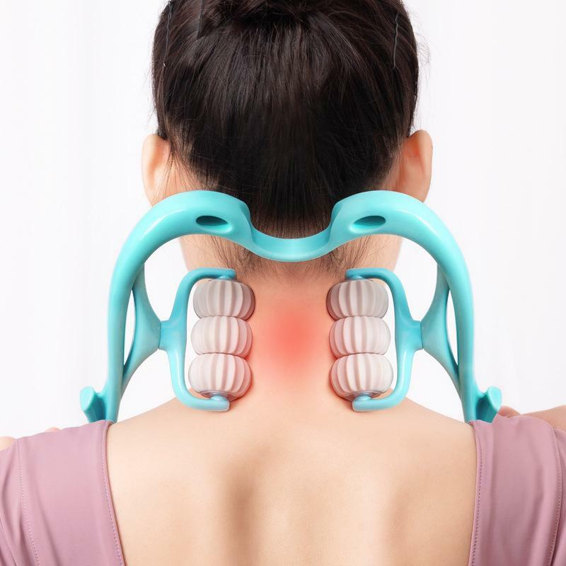 Rol pemijat leher pemijat tulang belakang, pemijat leher bentuk angsa, rol pijat Manual untuk menghilangkan rasa sakit, jaringan dalam