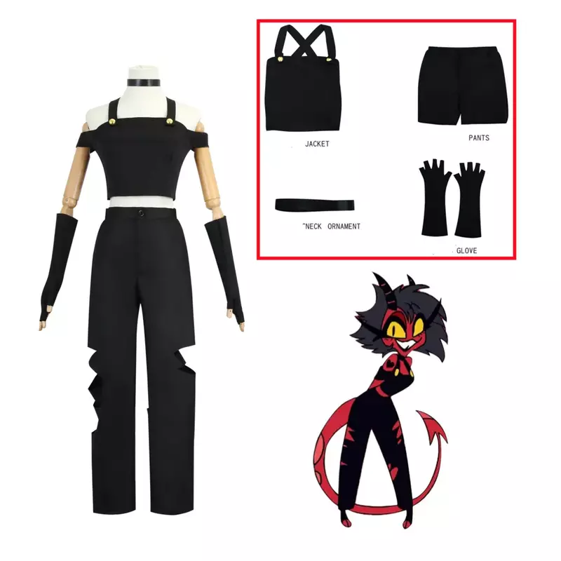 Anime Hazbin Cosplay Hotel Helluva Boss Millie Cosplay Costume Fancy Dress Outfit Costume uomo donna Costume di Halloween Set completo
