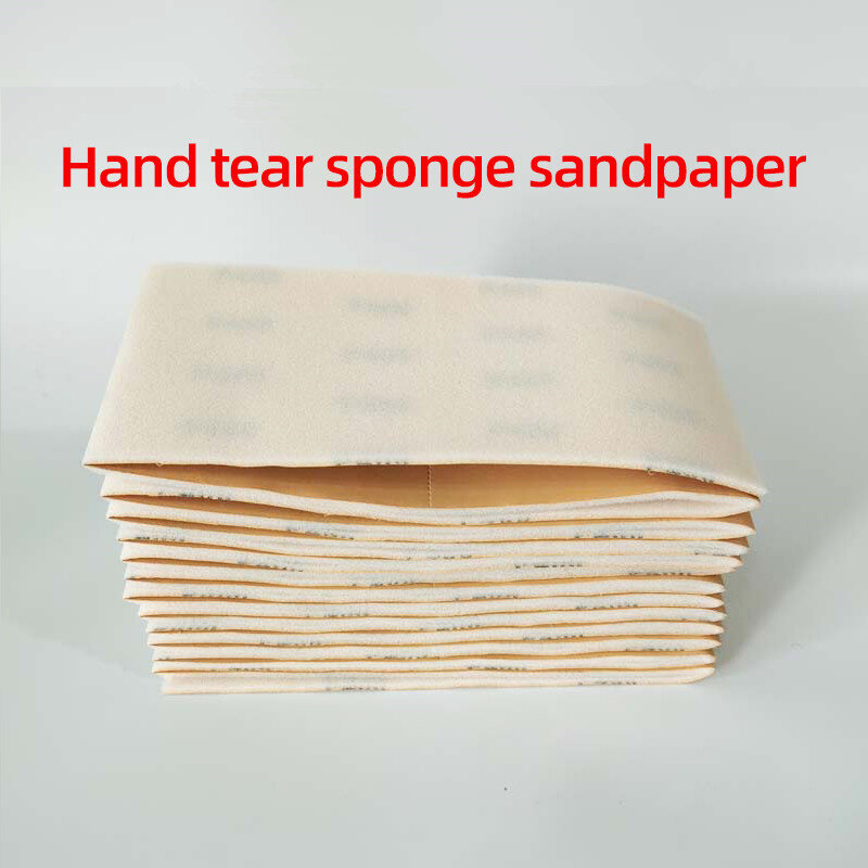 Sand Paper 125mmx115mm Hand Tear Sponge Car Sandpaper For Automotive Paint Polishing Tools Metal Putty Sanding Abrasive paper