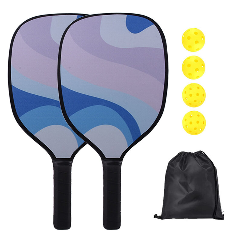 Pickleball Paddles Set Wood Pickleball Balls Carry Bag Beach Tennis Rackets with Cushion Grip Gifts for Men Women Pala Padel