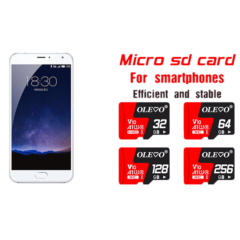 Cartão de Memória Micro Flash, Cartão TF, 32GB, 128 GB, 256 GB, 512GB, 4GB, 8 GB, 16GB, 64GB, Classe 10