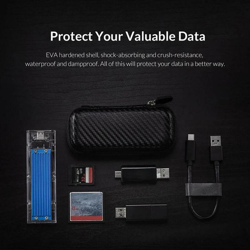 Mobile Hard Drive Case EVA Hard Shell Shock-proof Dustproof HDD Storage Bag Hard Zipper Disk Organizer Carrying Protector Bag